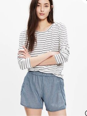 Retro Madewell Railroad Stripe Pull-On Shorts